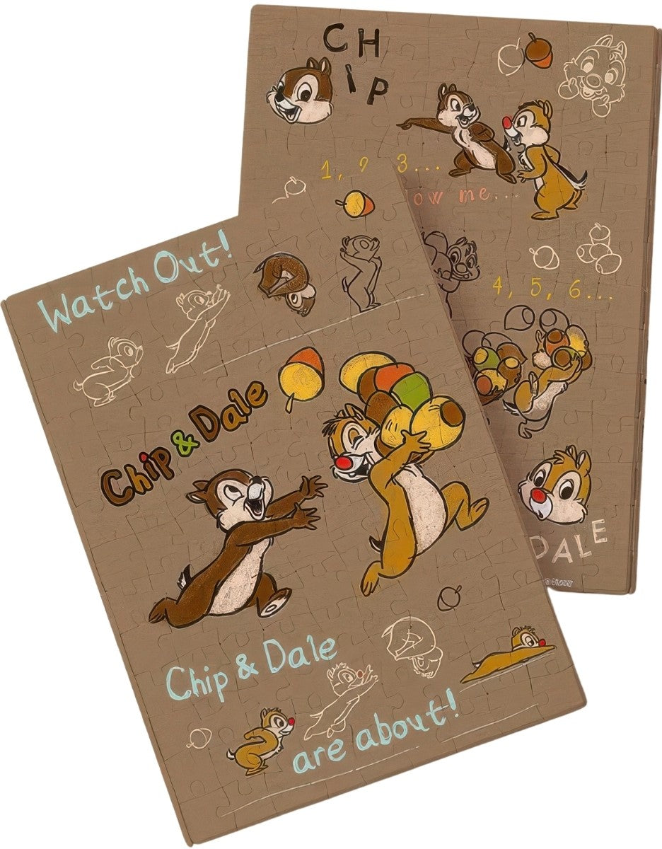 pintoo-yb1003-chip-'n'-dale---hand-drawn-chip-'n'-dale-style-233-pieces-book-cover-puzzle
