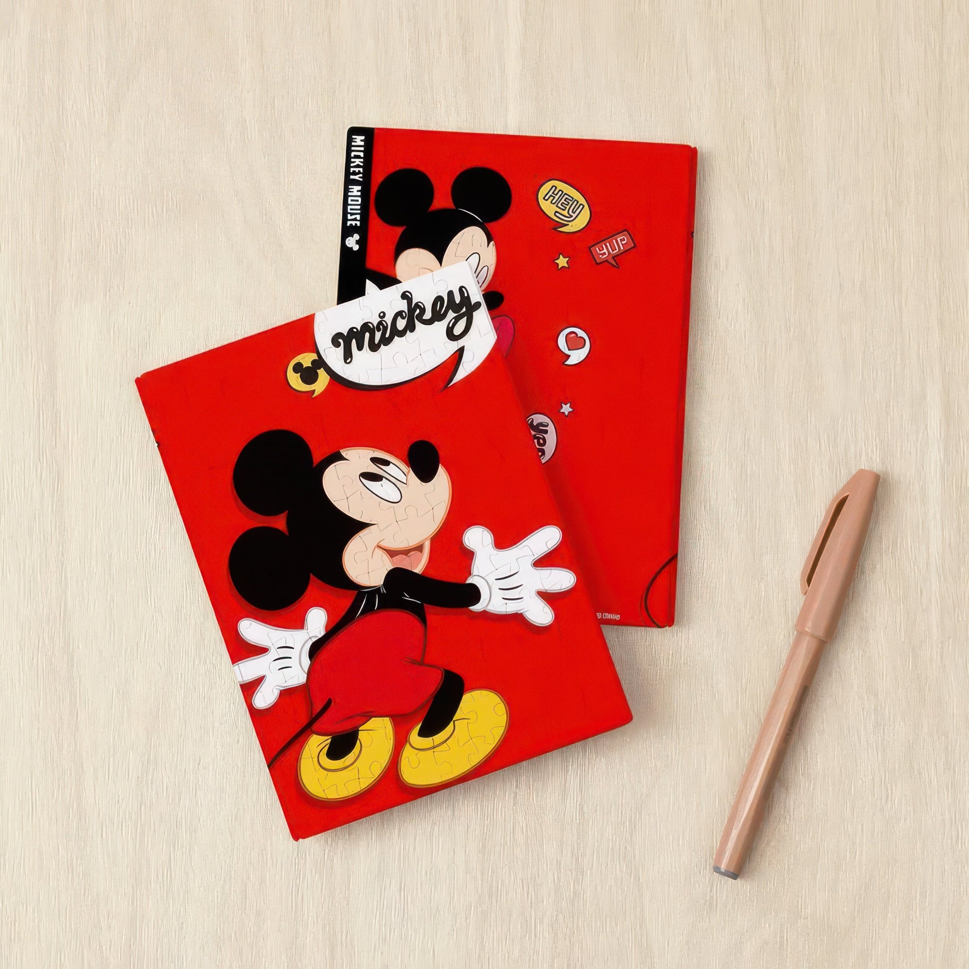 pintoo-yb1014-mickey-mouse-hi-mickey-a6-233-pieces-plastic-book-cover-puzzle