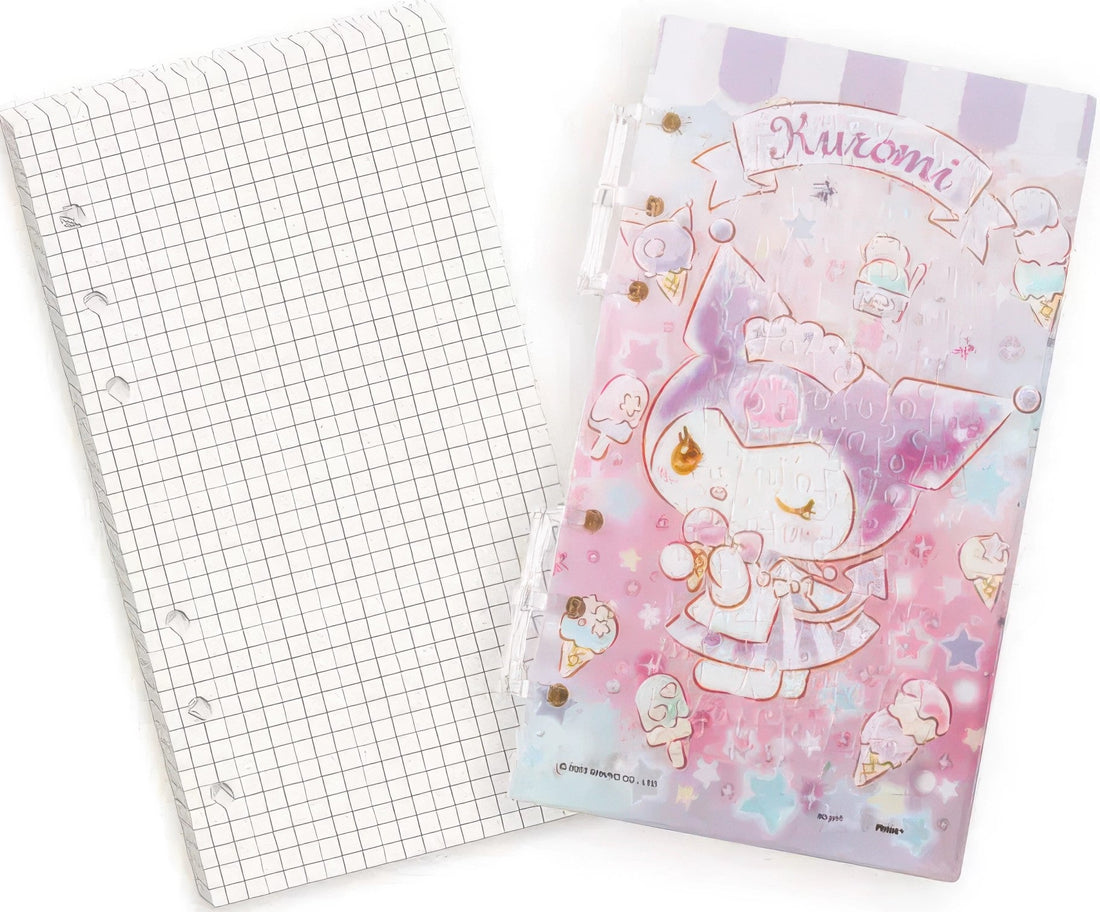 pintoo-yc1001-sanrio---superstar---kuromi---purple-dream-84-pieces-binder-cover-puzzle