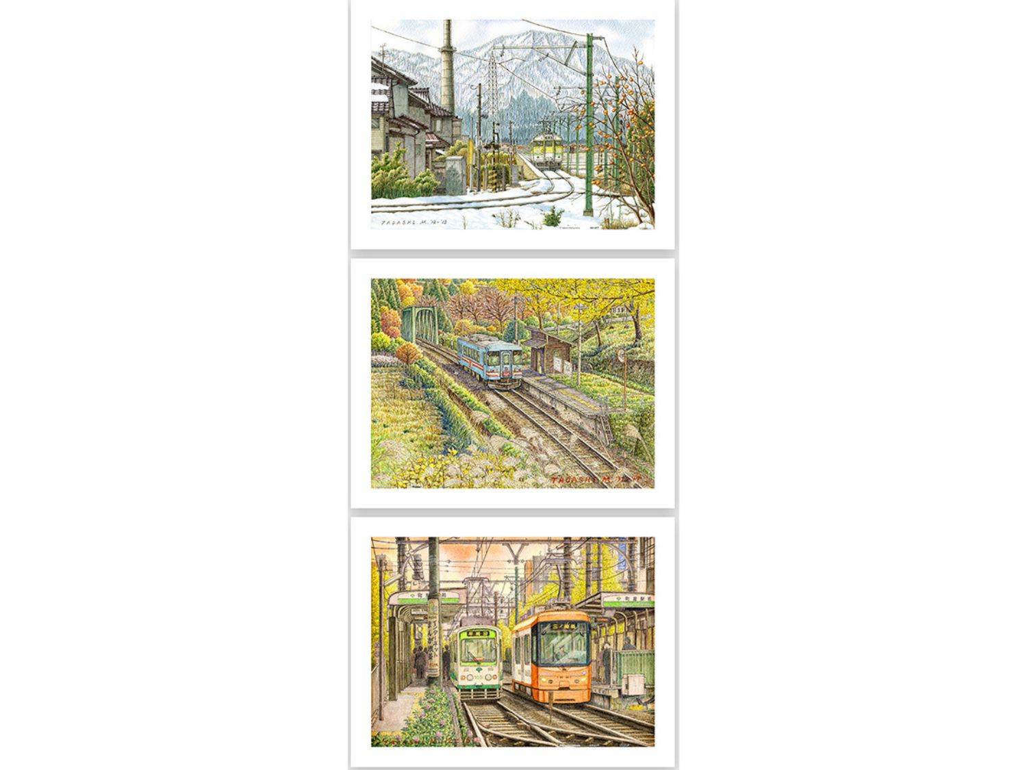 Pintoo • Tadashi Matsumoto • Railway Scenery　900 PCS　Plastic Jigsaw Puzzle