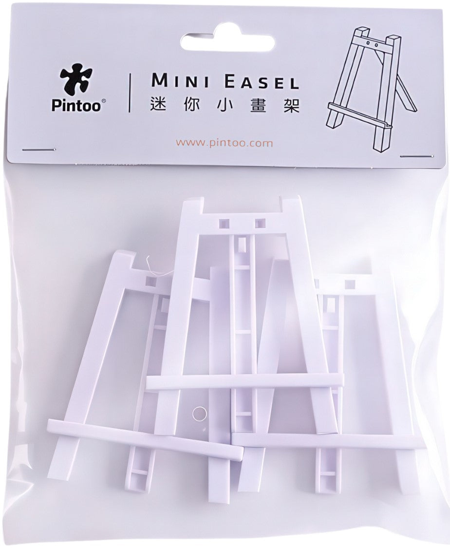 pintoo-z1133-mini-easel-set---solid-color-series---white-puzzle-stand