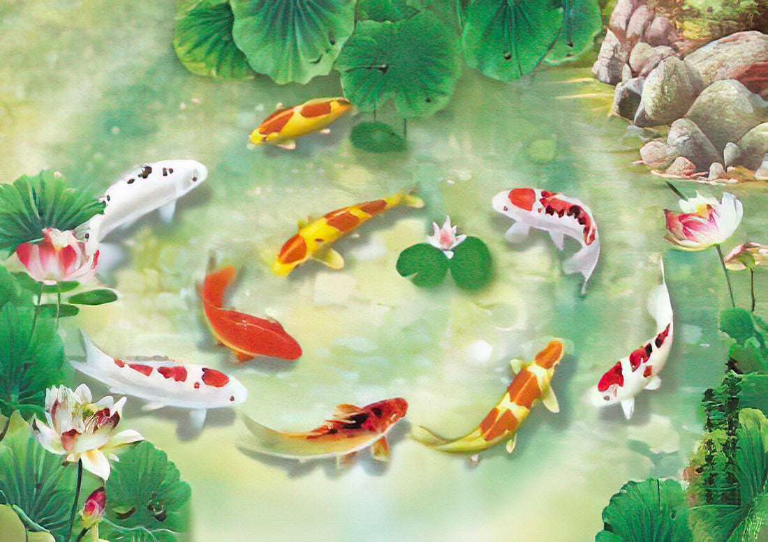 puzzle-life-1407-animal-auspicious-nine-koi-1000-pieces-jigsaw-puzzle