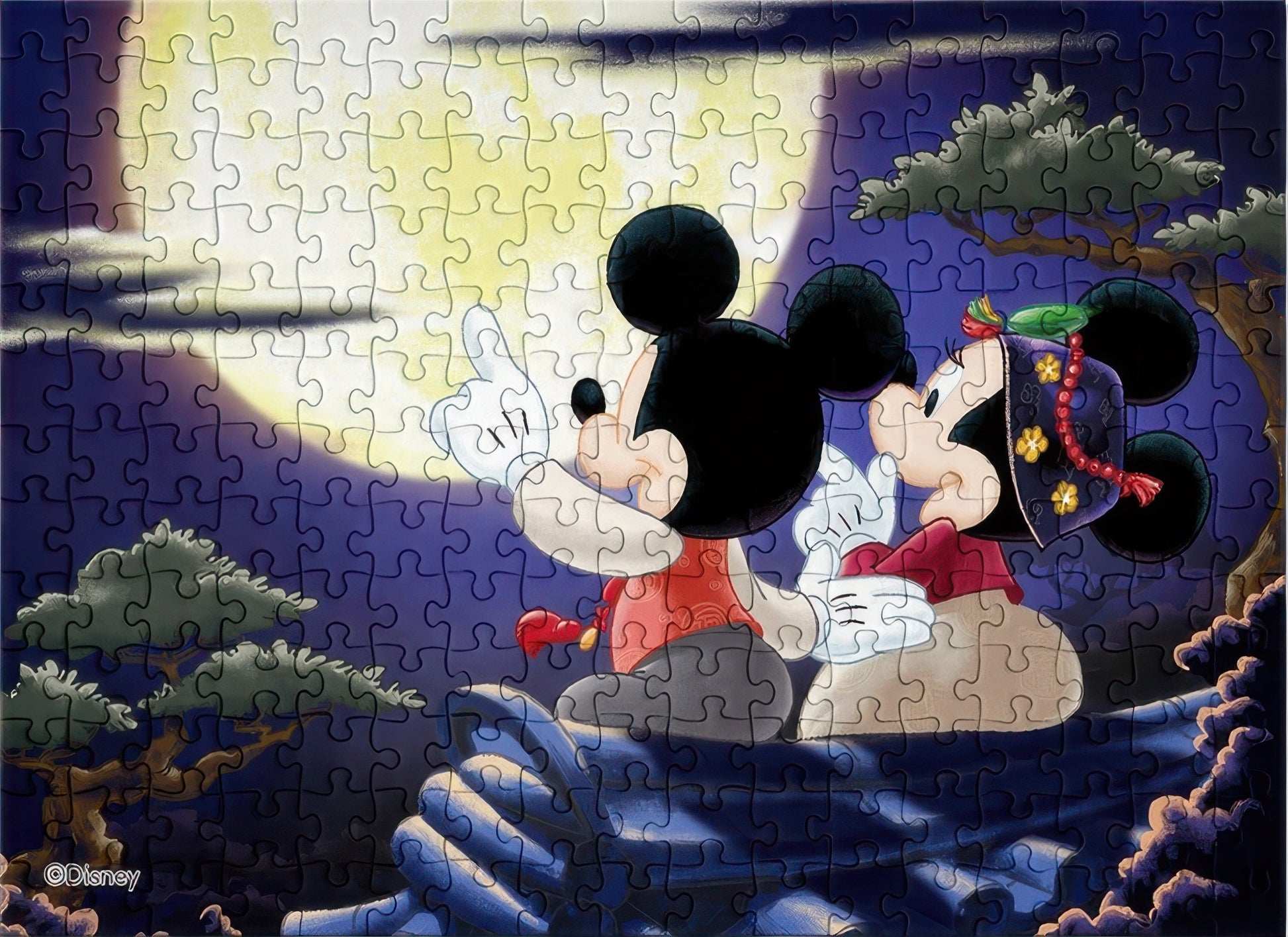 puzzle-life-d108-8-mickey-friends-mickey-and-minnie-moonlit-night-108-pieces-jigsaw-puzzle