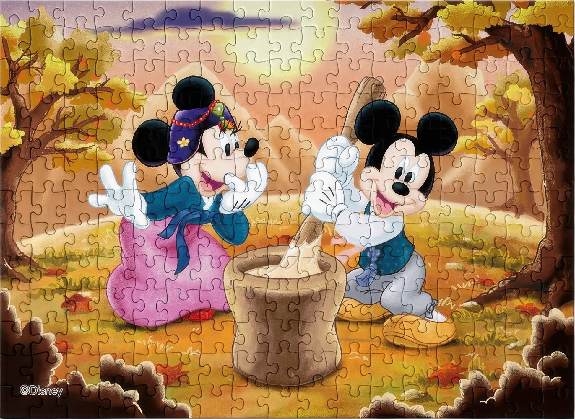 puzzle-life-d108-9-mickey-friends-mickey-and-minnie-rice-cake-108-pieces-jigsaw-puzzle