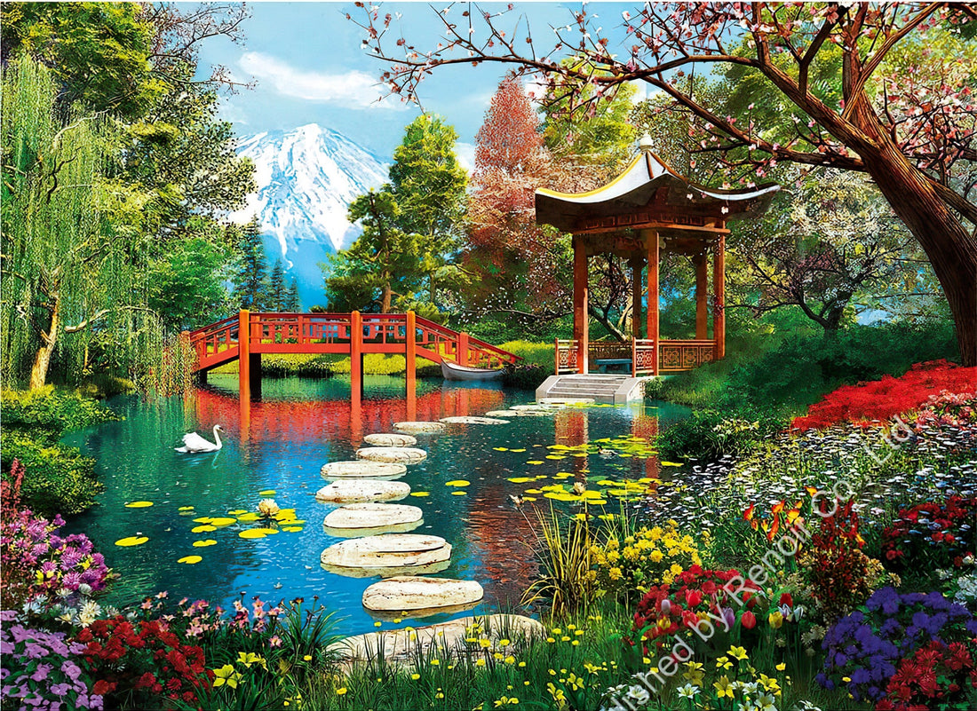 renoir-cl-1000-39513-illustration-fuji-garden-1000-pieces-jigsaw-puzzle