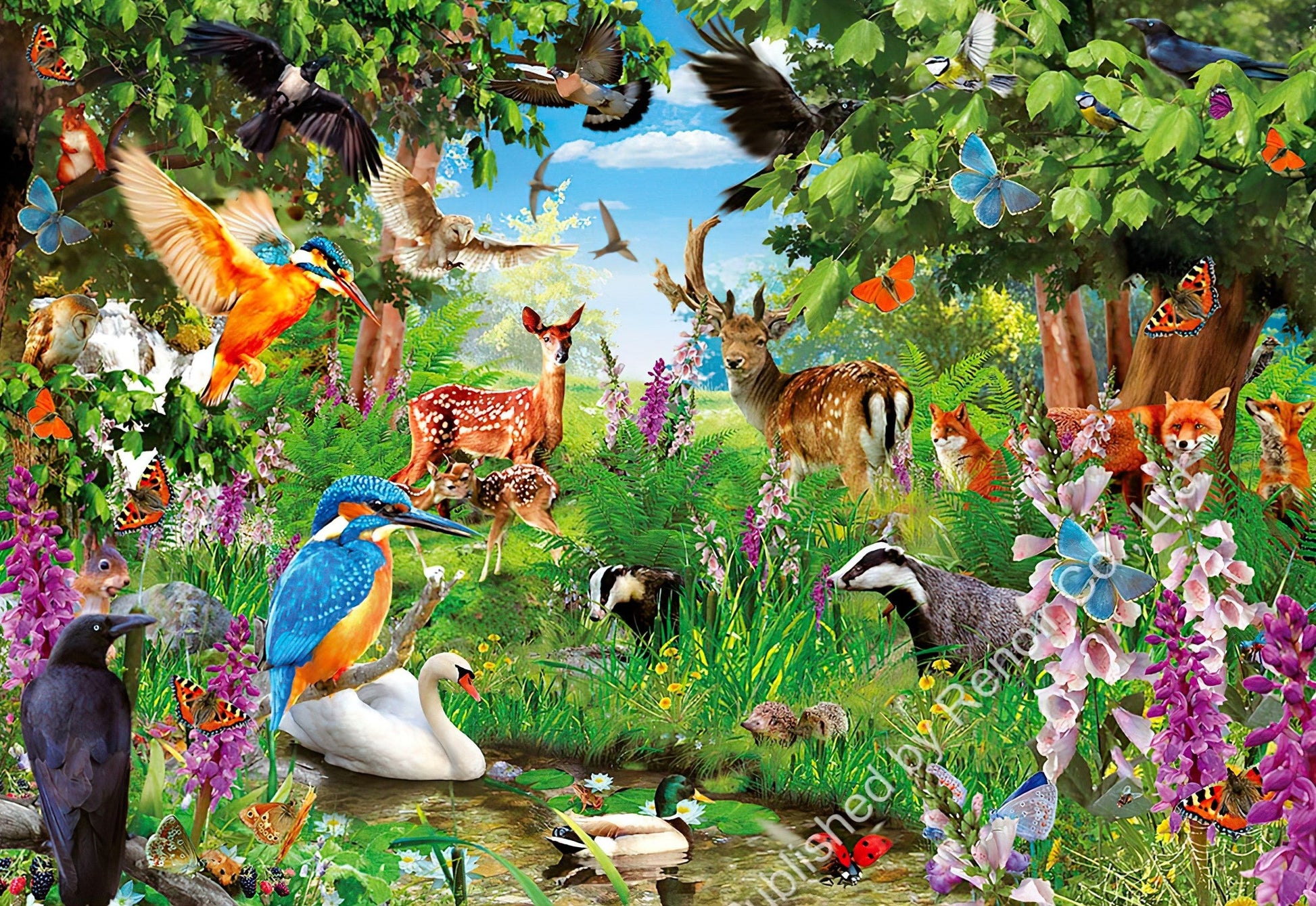 renoir-cl-2000-32566-animal-fantasy-forest-2000-pieces-jigsaw-puzzle