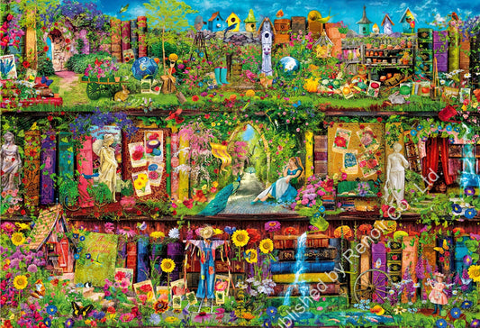 Renoir CL-2000-32567　Illustration • Garden Bookshelf　2000 Pieces Jigsaw Puzzle