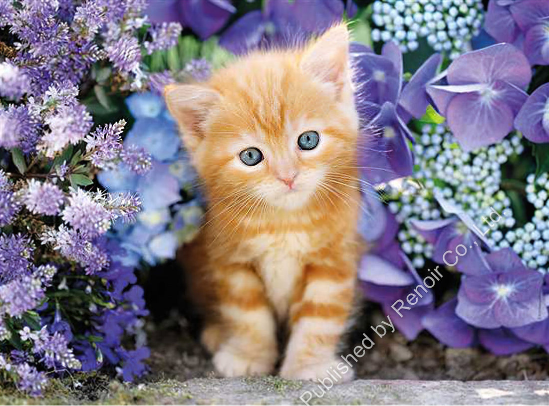 renoir-cl-500-30415-animal-little-orange-cat-among-flowers-500-pieces-jigsaw-puzzle