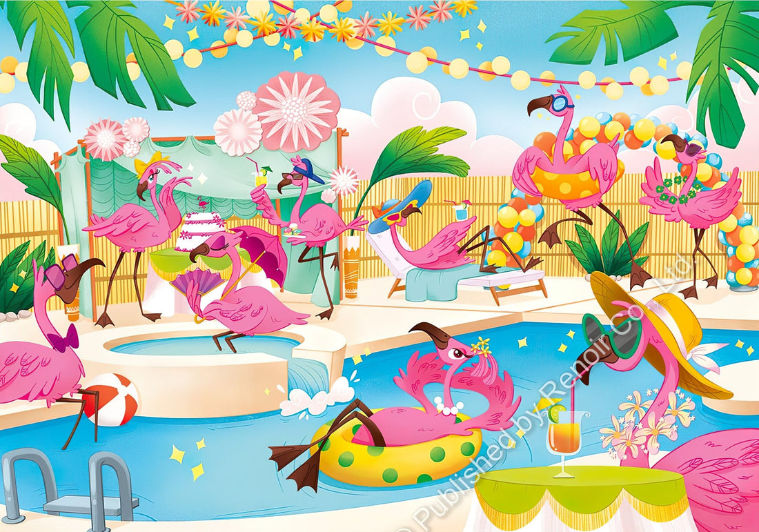 renoir-clc-104-20151-animal-flamingo-party-104-pieces-jigsaw-puzzle