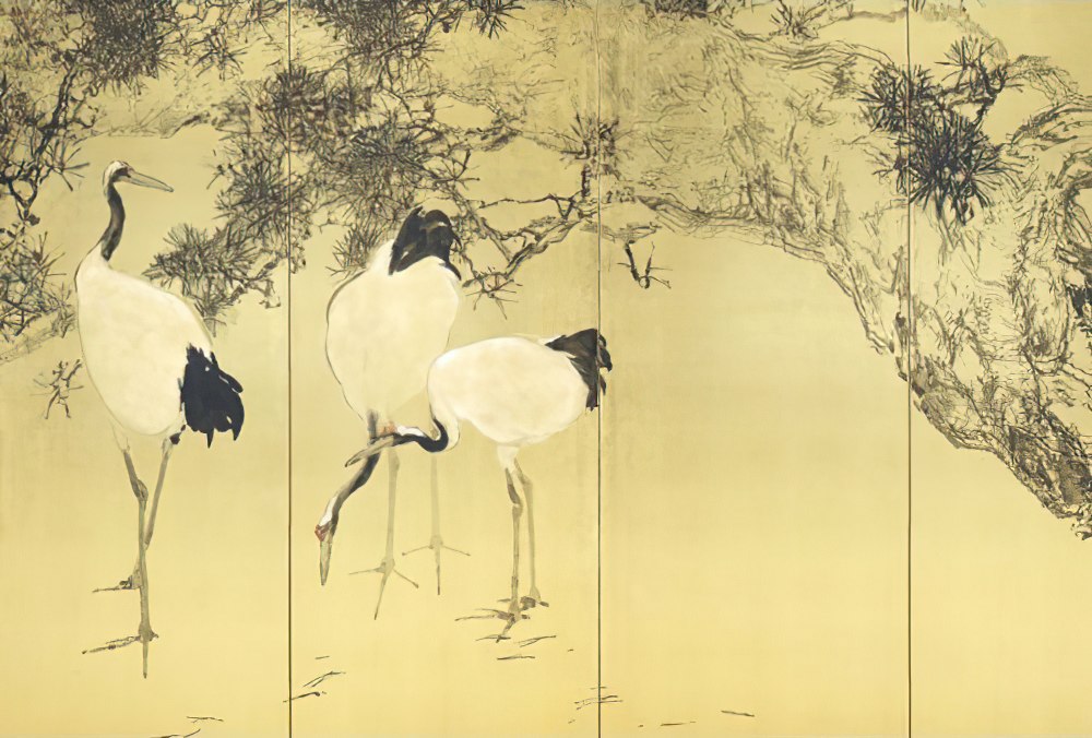 taiwang-tw-126-011-republic-of-china-yang-shanshen-pine-and-crane-screen-126-pieces-jigsaw-puzzle