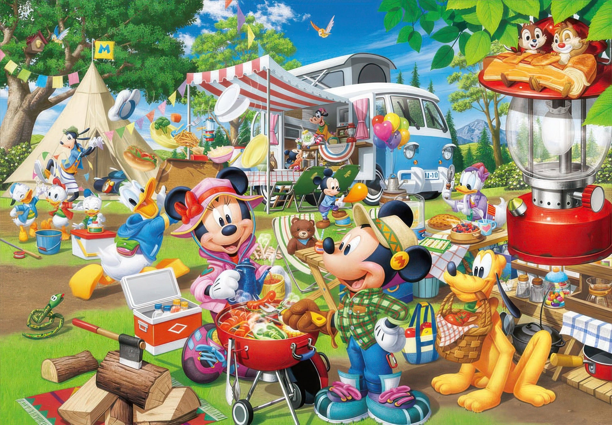 tenyo-d-1000-026-mickey-friends-autocamp-with-everyone-1000-pieces-jigsaw-puzzle