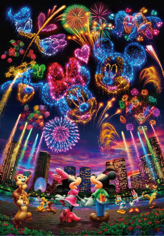 Tenyo D-1000-032　Mickey & Friends • Fireworks of Emotions　1000 Pieces Jigsaw Puzzle