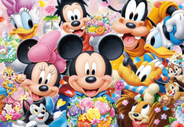 tenyo-d-1000-033-mickey-friends-photogenic-flower-bouquet-to-you-1000-pieces-jigsaw-puzzle