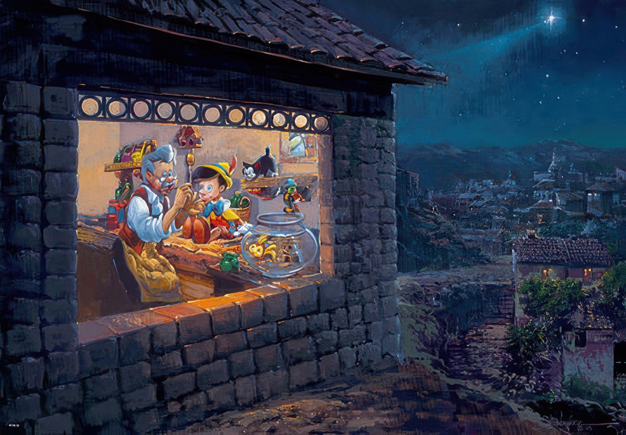 tenyo-d-1000-035-gonzales-the-wishing-star-(pinocchio)-1000-pieces-jigsaw-puzzle