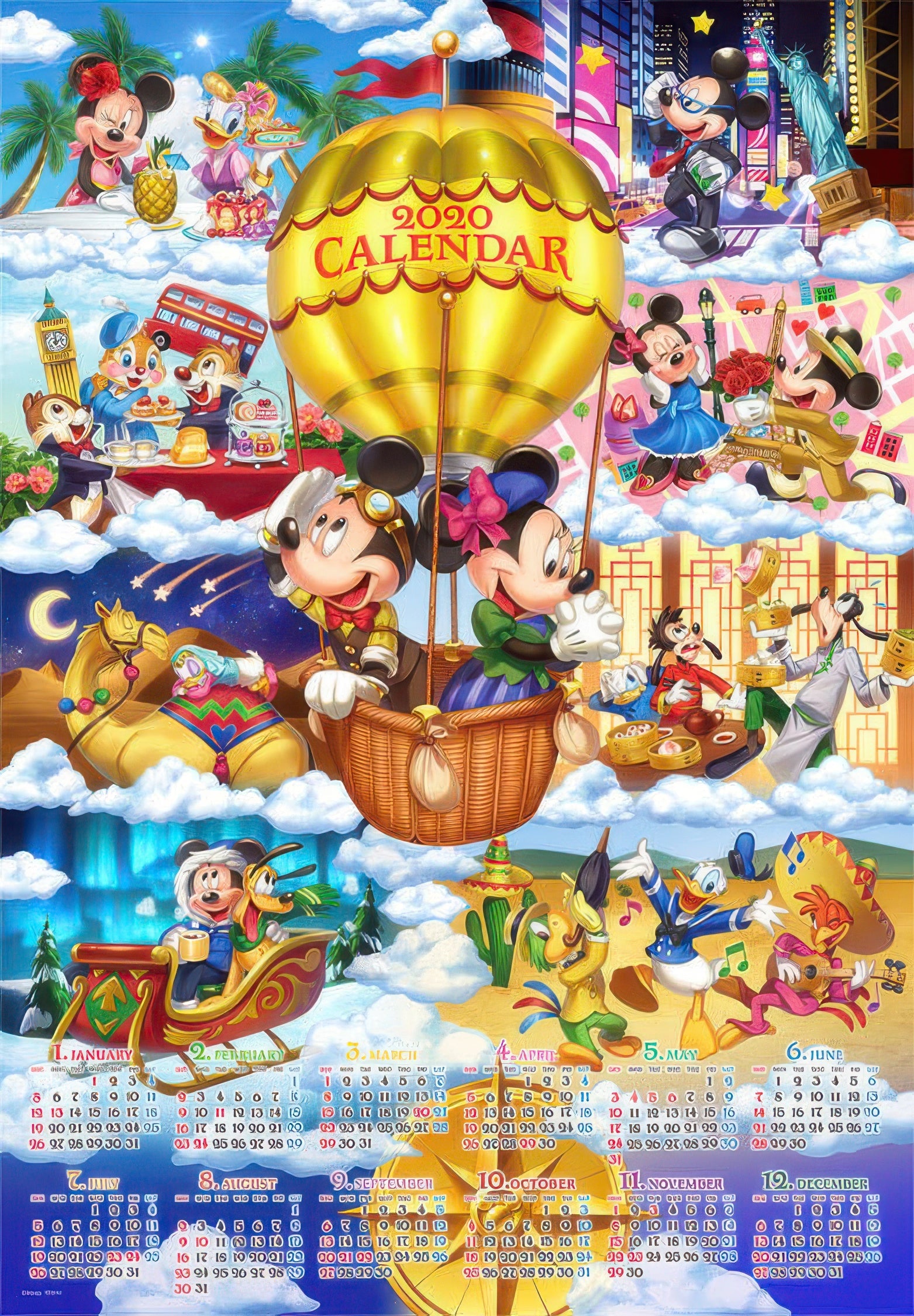 tenyo-d-1000-052-mickey-friends-puzzle-calendar-2020-around-the-world-1000-pieces-jigsaw-puzzle