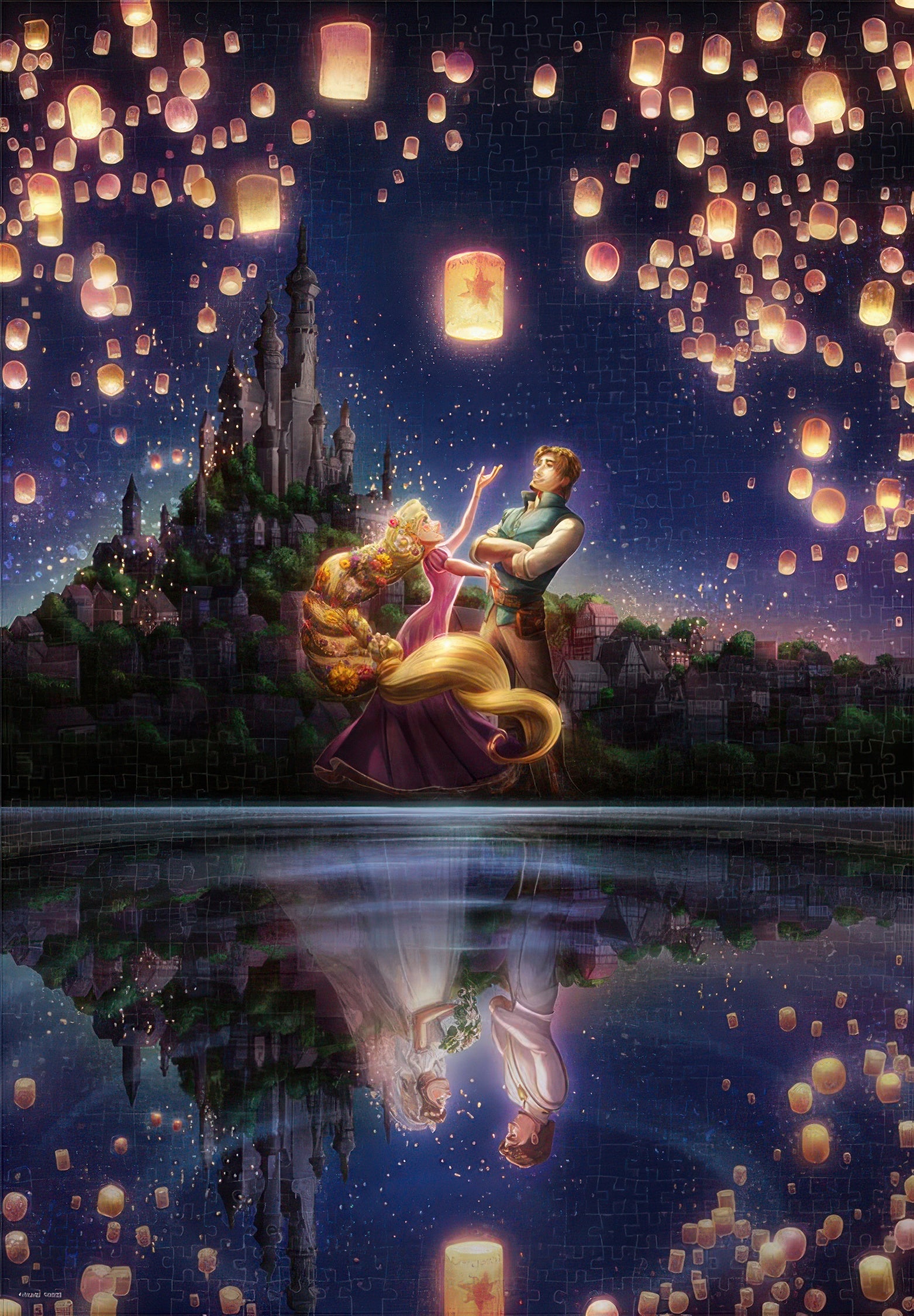 tenyo-d-1000-055-the-future-reflected-on-the-lake-(tangled)-1000-pieces-jigsaw-puzzle
