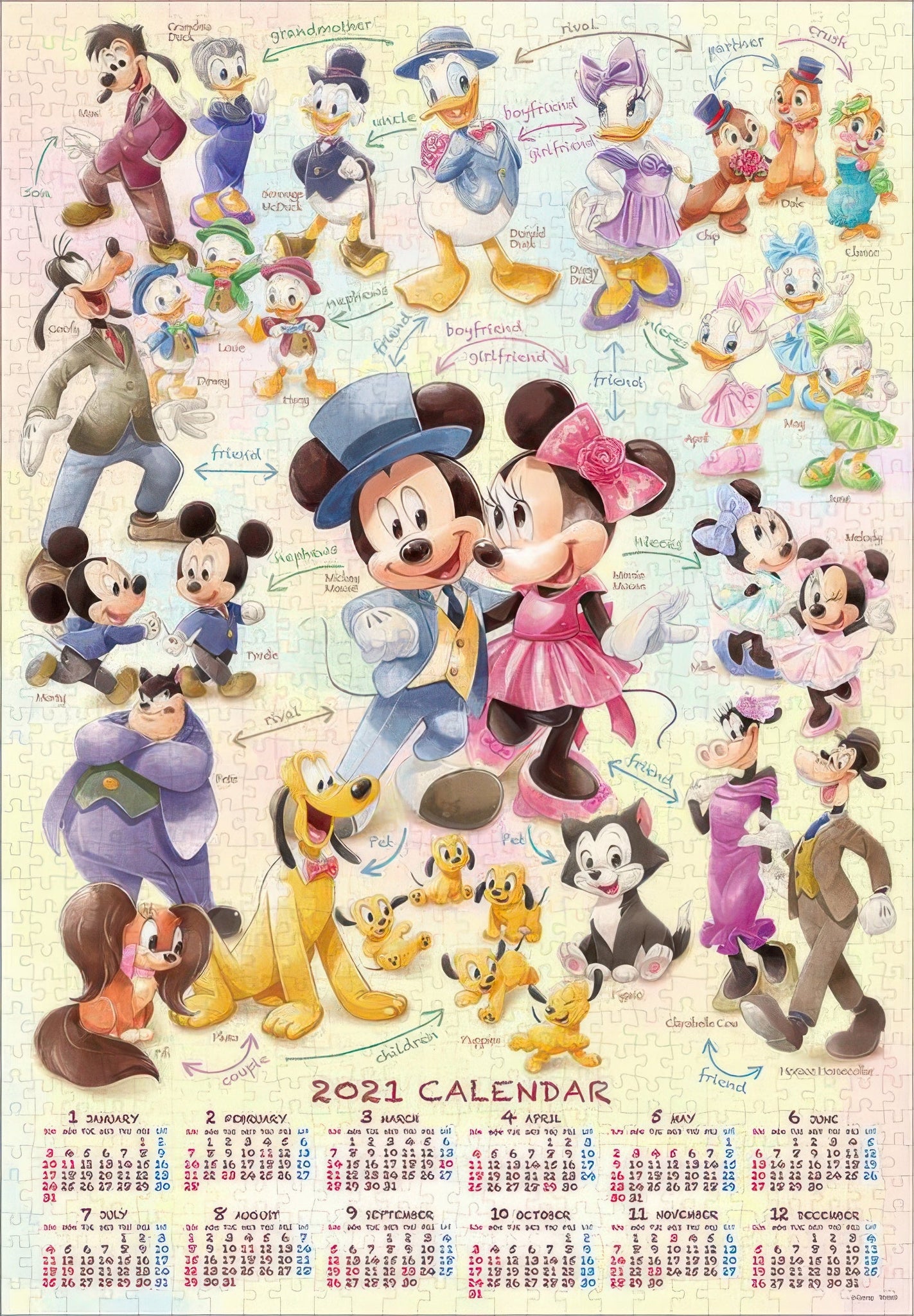 tenyo-d-1000-070-mickey-&-friends-(2021-calendar)-1000-pieces-jigsaw-puzzle
