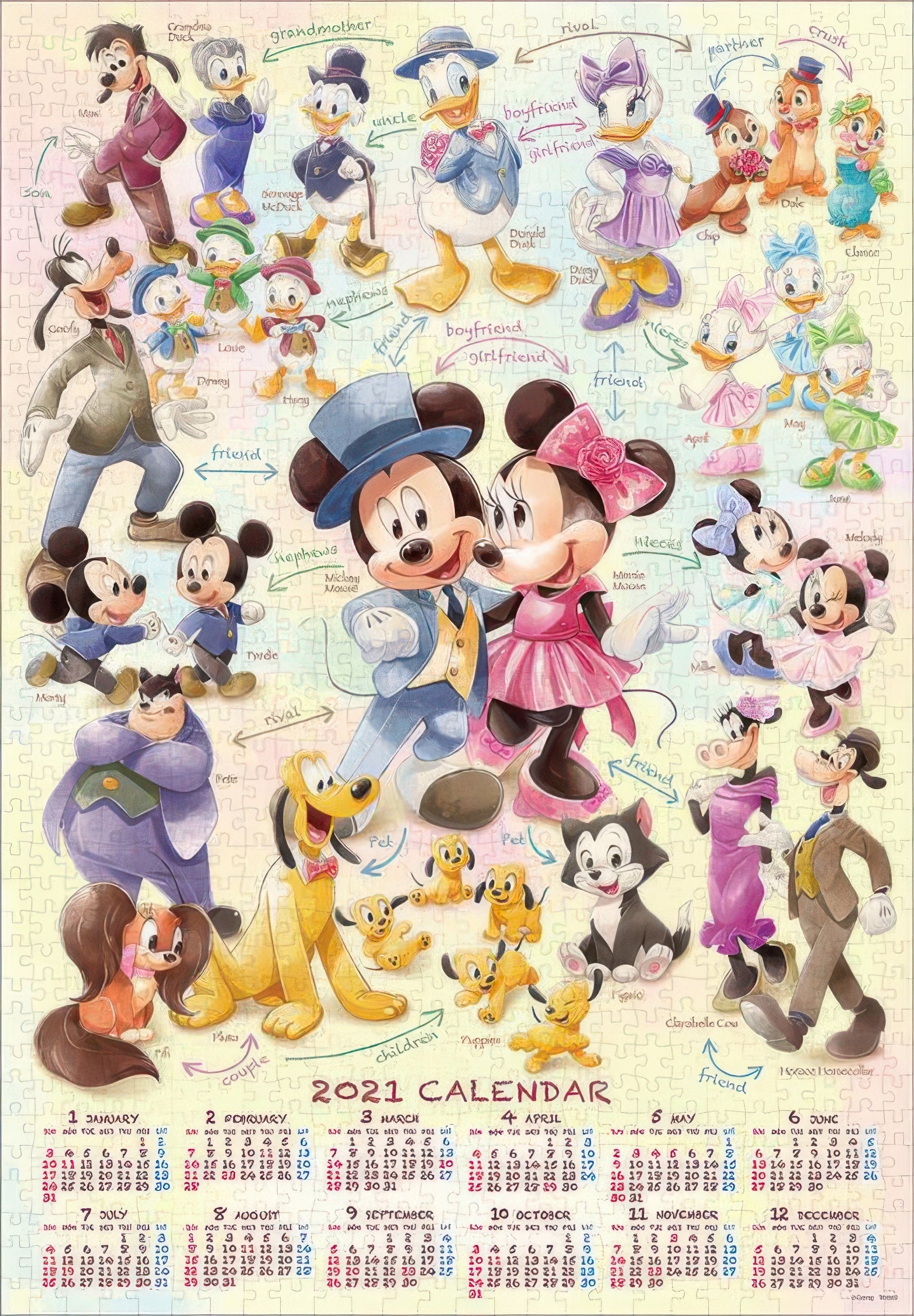 tenyo-d-1000-070-mickey-&-friends-(2021-calendar)-1000-pieces-jigsaw-puzzle