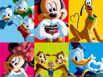Tenyo • Mickey & Friends • Puzzle Calendar 2022 / Love to You!　1000 PCS　Jigsaw Puzzle
