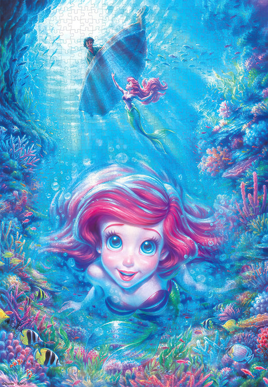 Tenyo D-1000-082　The Little Mermaid • Blue Eyes in Love　1000 Pieces Jigsaw Puzzle