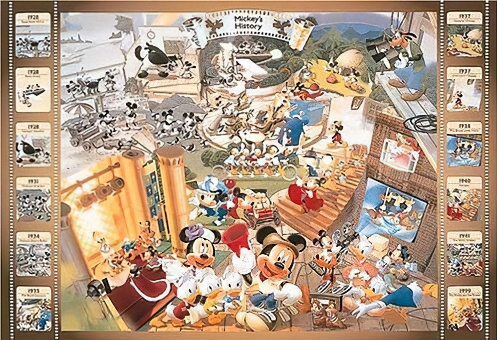 Tenyo • Mickey & Friends • Mickey's History　1000 PCS　Jigsaw Puzzle