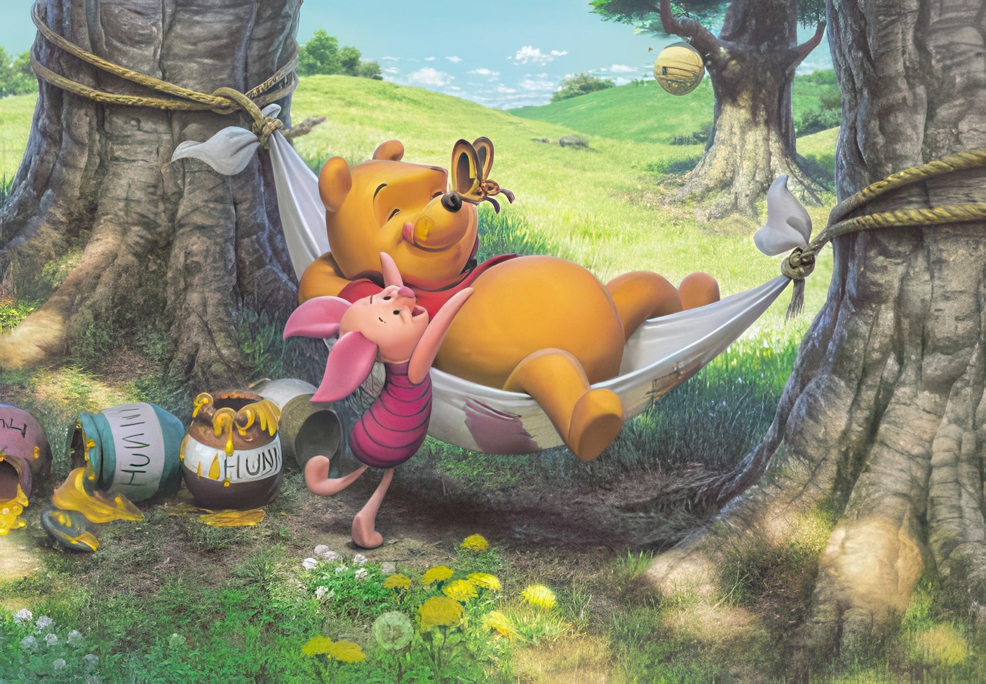 tenyo-d-1000-208-winnie-the-pooh-hammock-of-happiness-1000-pieces-jigsaw-puzzle