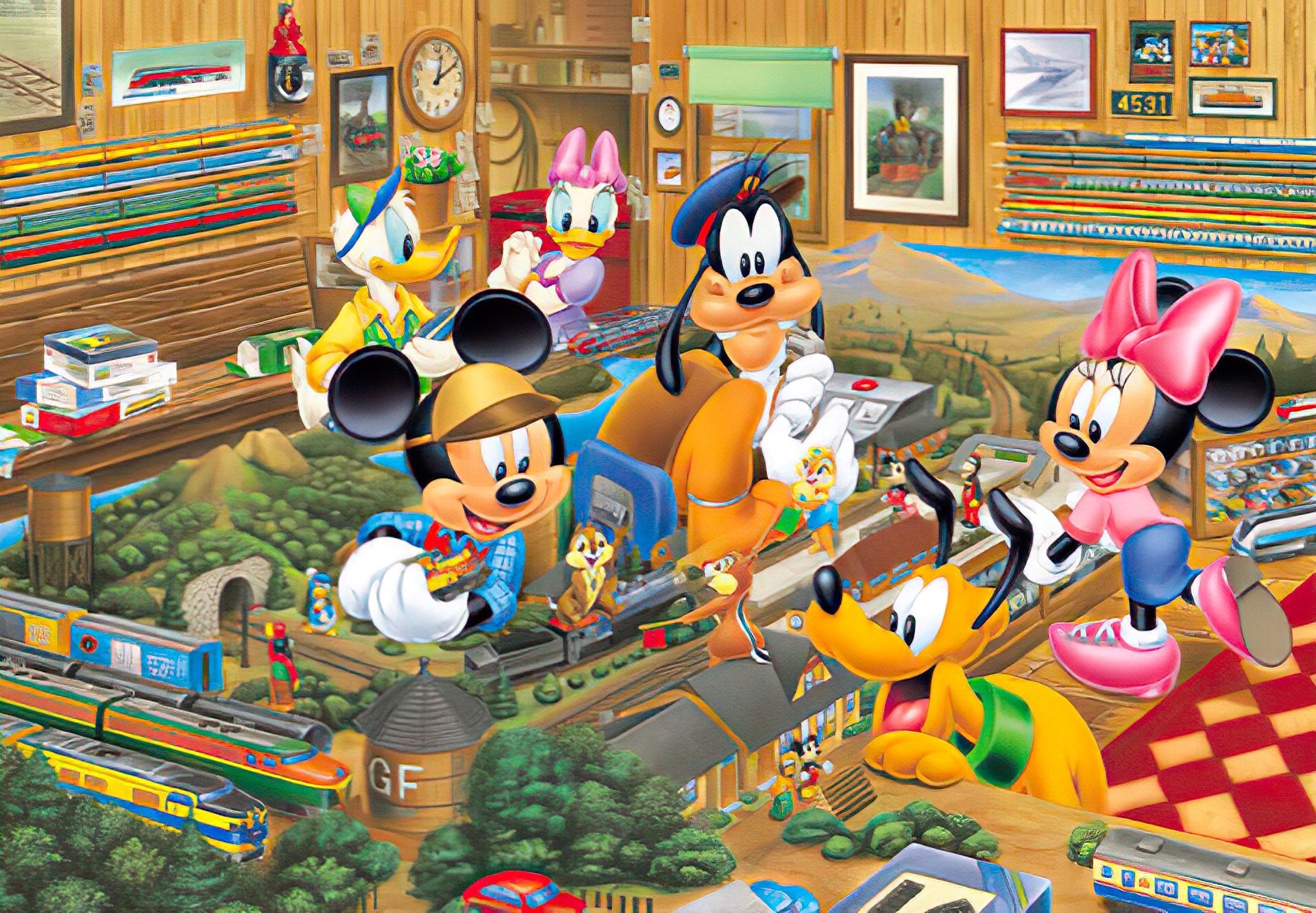 Tenyo • Mickey & Friends • Dream Station　1000 PCS　Jigsaw Puzzle