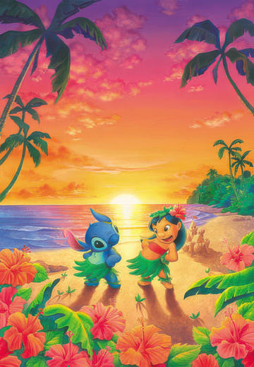 tenyo-d-1000-250-hawaiian-sunset-(lilo-&-stitch)-1000-pieces-jigsaw-puzzle
