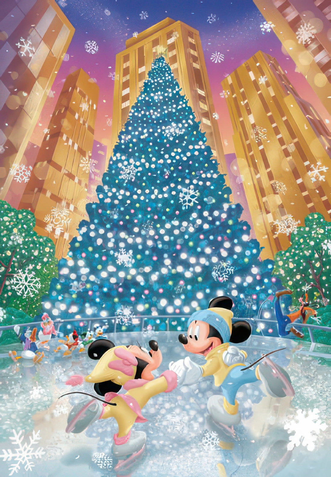 tenyo-d-1000-289-mickey-friends-romance-on-ice-1000-pieces-jigsaw-puzzle