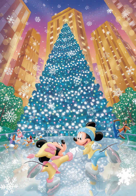 Tenyo D-1000-289　Mickey & Friends • Romance on Ice　1000 Pieces Jigsaw Puzzle