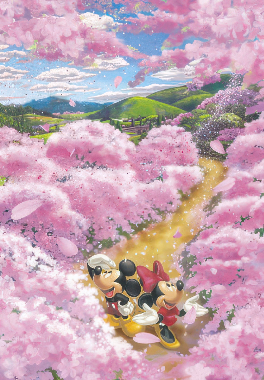 tenyo-d-1000-294-mickey-friends-sakura-in-bloom-1000-pieces-jigsaw-puzzle