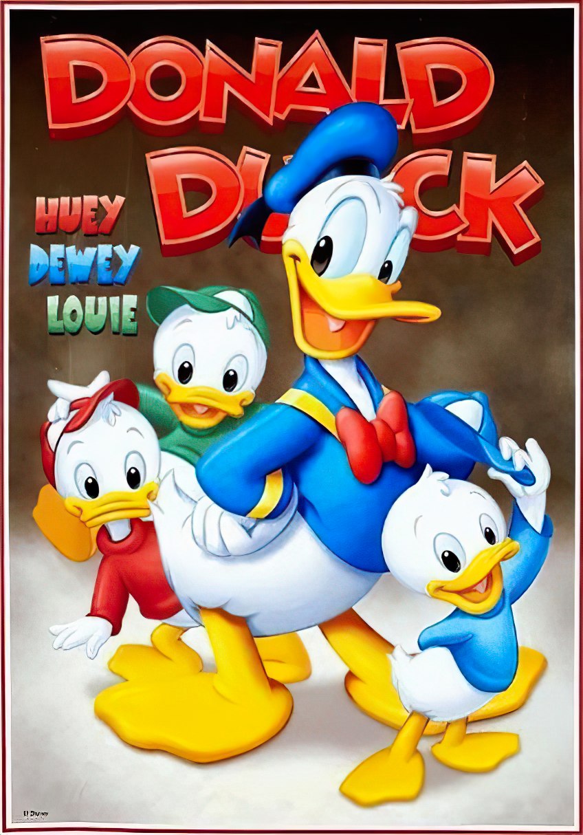 Tenyo • Donald Duck • Donald & Huey, Dewey, Louie　1000 PCS　Jigsaw Puzzle