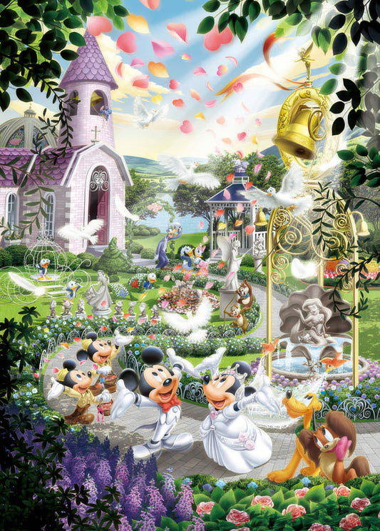 Tenyo D-1000-319　Mickey & Friends • Tune of the Wedding Bell　1000 Pieces Jigsaw Puzzle