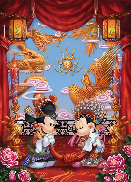 Tenyo D-1000-330　Mickey & Friends • Chinese Dream Wedding　1000 Pieces Jigsaw Puzzle