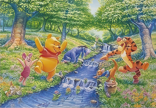 Tenyo D-1000-332　Winnie the Pooh • Leaf Boats　1000 Pieces Jigsaw Puzzle