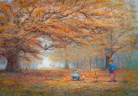 Tenyo D-1000-336　Winnie the Pooh • Classic Pooh / The Joy of Autumn Leaves　1000 Pieces Jigsaw Puzzle