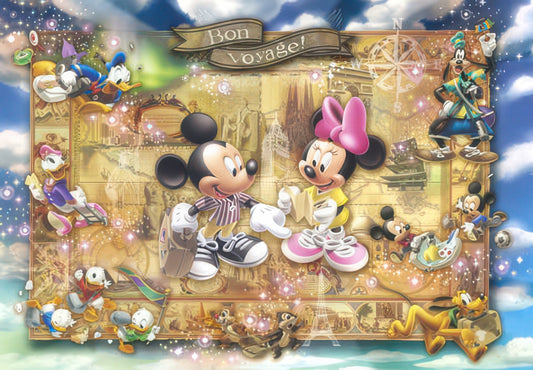 Tenyo D-1000-348　Mickey & Friends • Bon Voyage!　1000 Pieces Jigsaw Puzzle