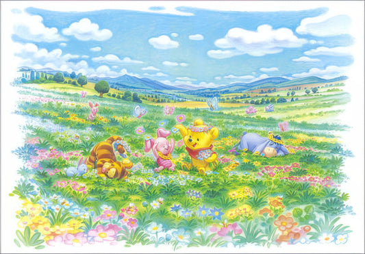 Tenyo D-1000-356　Winnie the Pooh • Flower Field of Happiness　1000 Pieces Jigsaw Puzzle