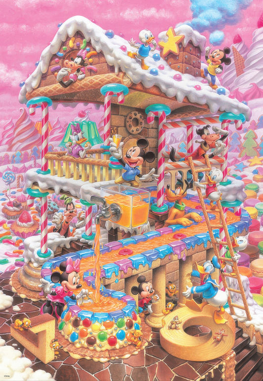 Tenyo D-1000-421　Mickey & Friends • Fun House of Sweets　1000 Pieces Jigsaw Puzzle