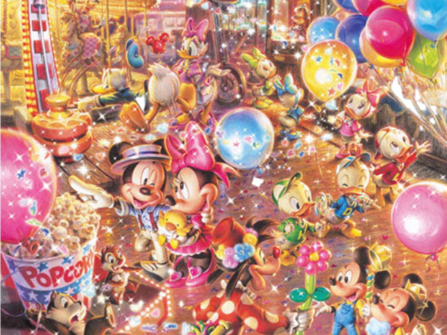 Tenyo • Mickey & Friends • Twilight Park　1000 PCS　Jigsaw Puzzle