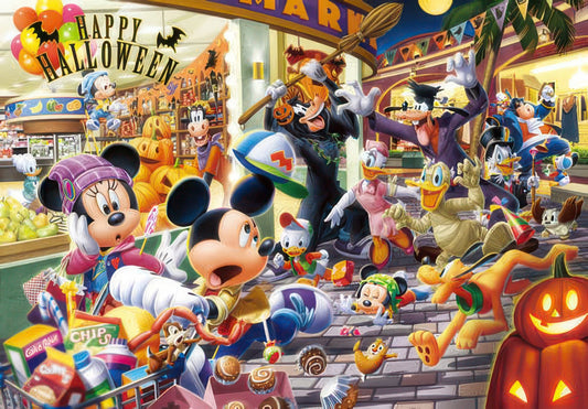 Tenyo D-1000-456　Mickey & Friends • Halloween Chaos!　1000 Pieces Jigsaw Puzzle