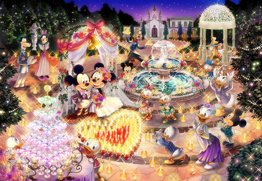 Tenyo D-1000-457　Mickey & Friends • Night Wedding Dream　1000 Pieces Jigsaw Puzzle