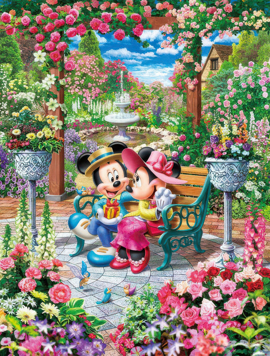 Tenyo D-1000-493　Mickey & Friends • Royal Garden of Love　1000 Pieces Jigsaw Puzzle