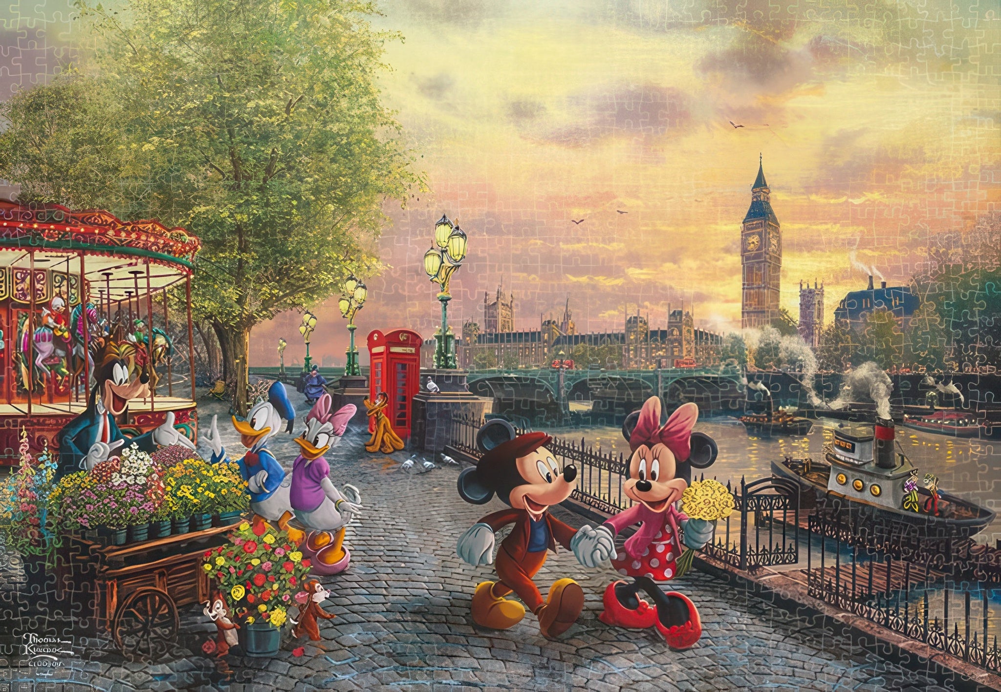 tenyo-d-1000-853-mickey-and-minnie-in-london-1000-pieces-jigsaw-puzzle