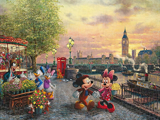 Tenyo â€¢ Mickey & Minnie â€¢ Mickey and Minnie in Londonã€€1000 PCSã€€Jigsaw Puzzle