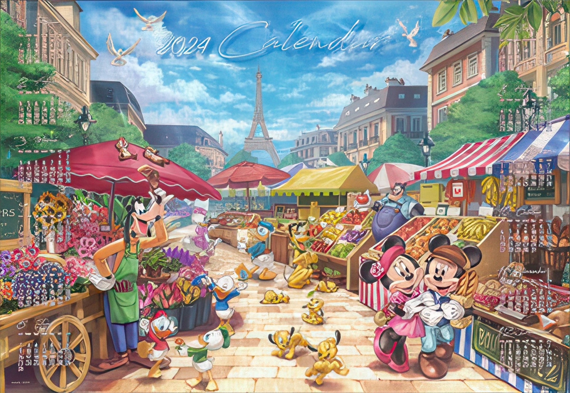 tenyo-d-1000-863-the-bustling-marche-(2024-calendar)-1000-pieces-calendar-puzzle