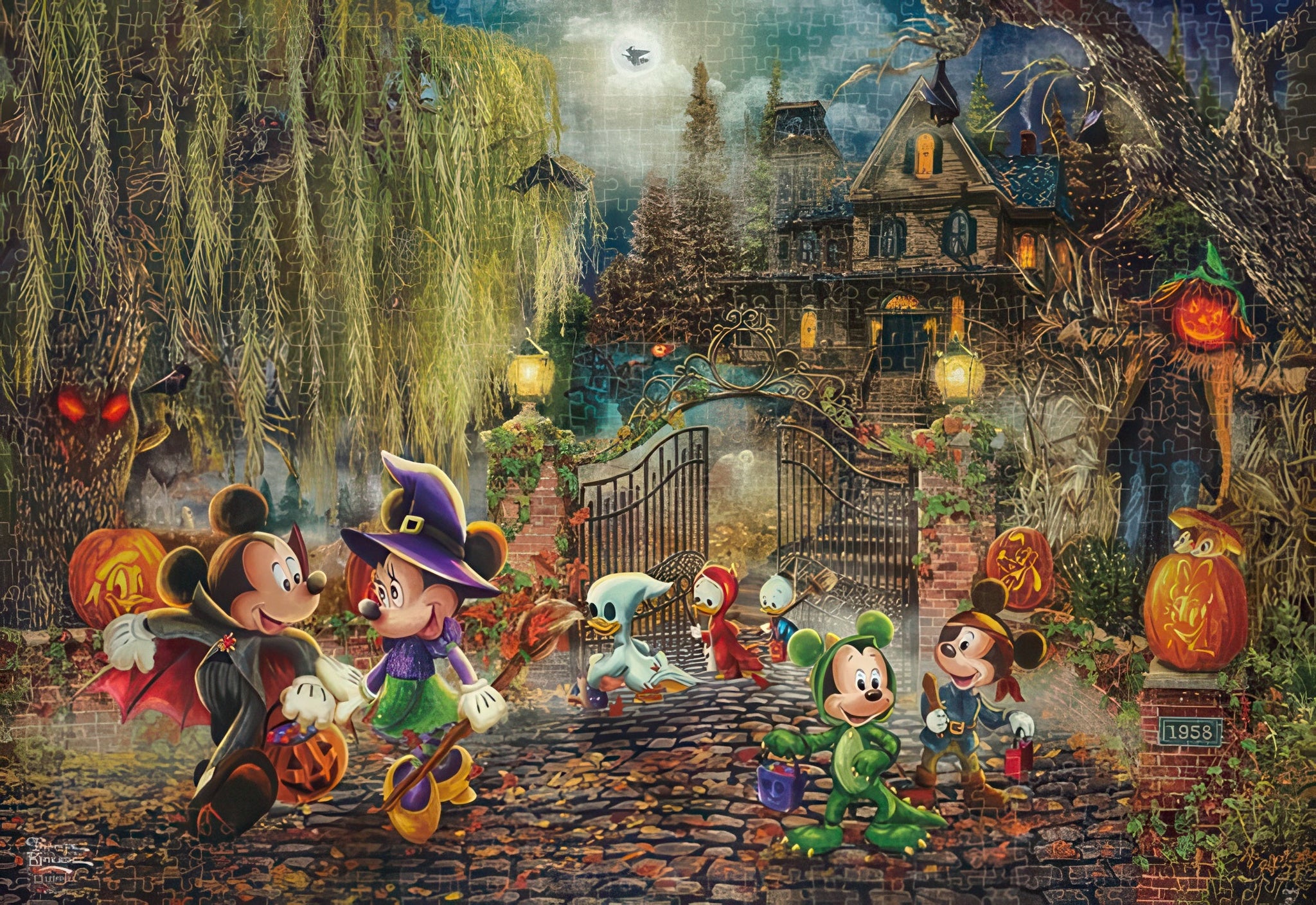 tenyo-d-1000-864-mickey-and-minnie-halloween-fun-(mickey-&-friends)-1000-pieces-jigsaw-puzzle