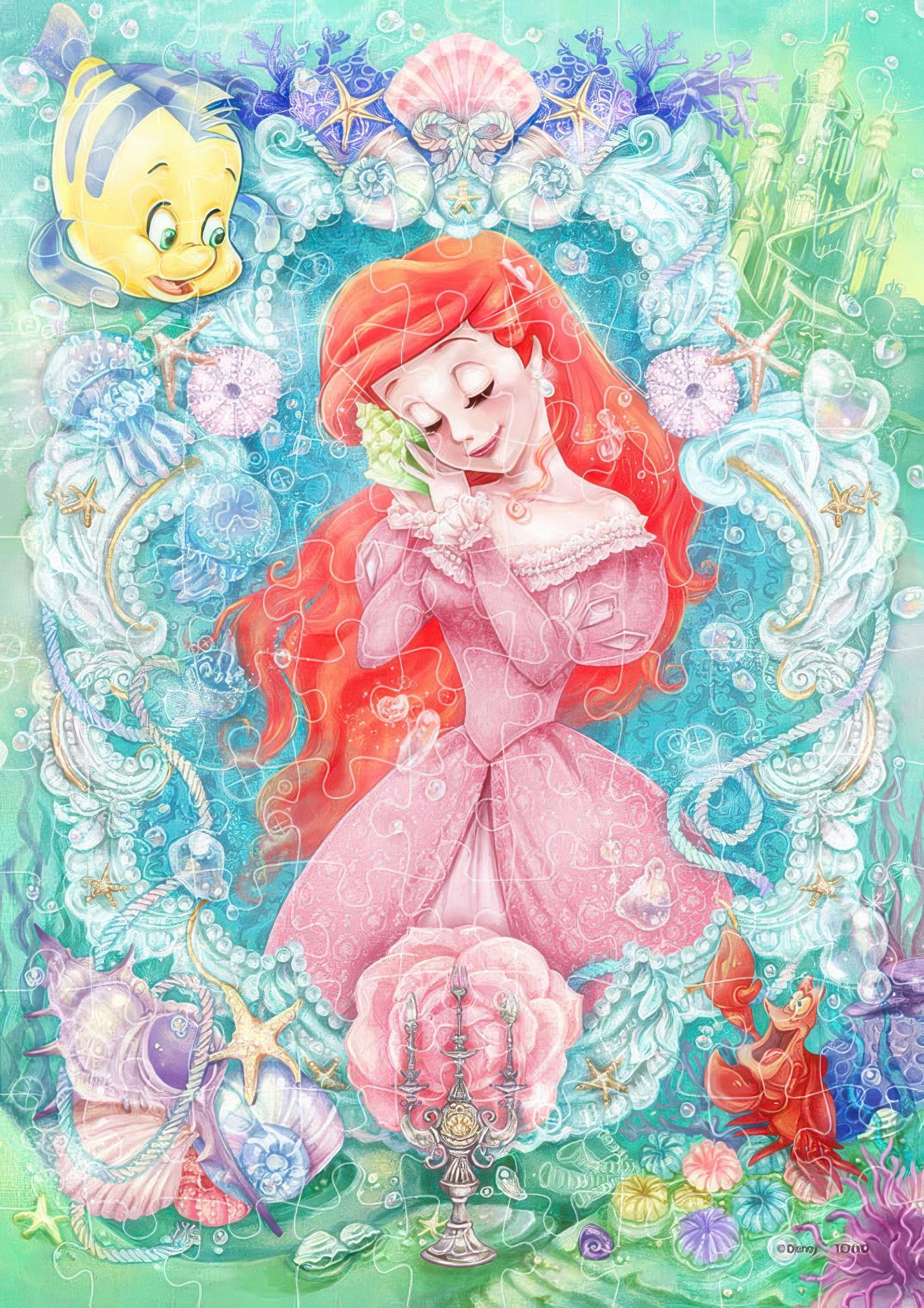 tenyo-d-108-013-the-little-mermaid-elegance-nostalgic-tone-108-pieces-jigsaw-puzzle