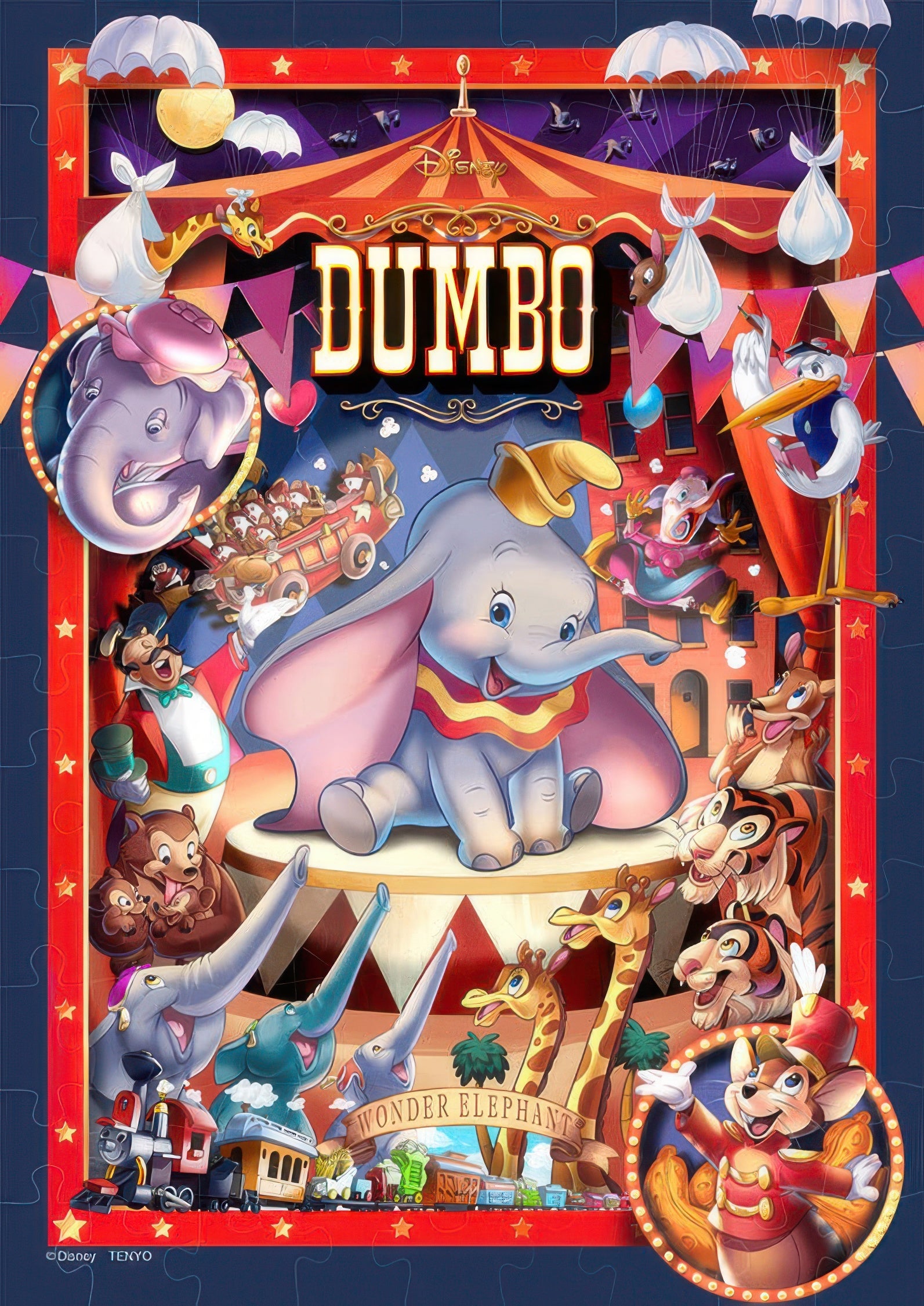 tenyo-d-108-018-flying-dumbo-and-the-circus-team-108-pieces-jigsaw-puzzle