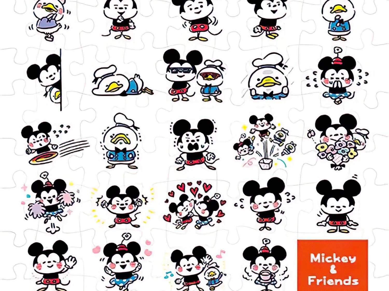 Tenyo • Kanahei Mickey & Friends　108 PCS　Jigsaw Puzzle